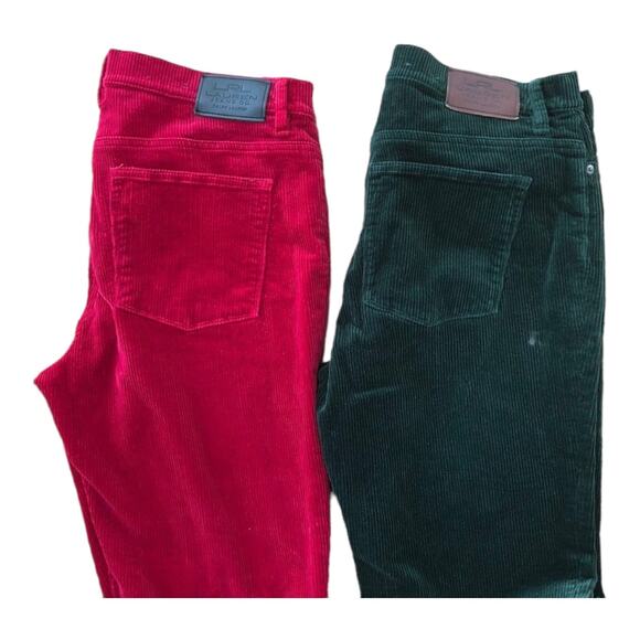 LRL Lauren Ralph Lauren jeans in red & green corduroy bundle size 12 - Picture 10 of 12
